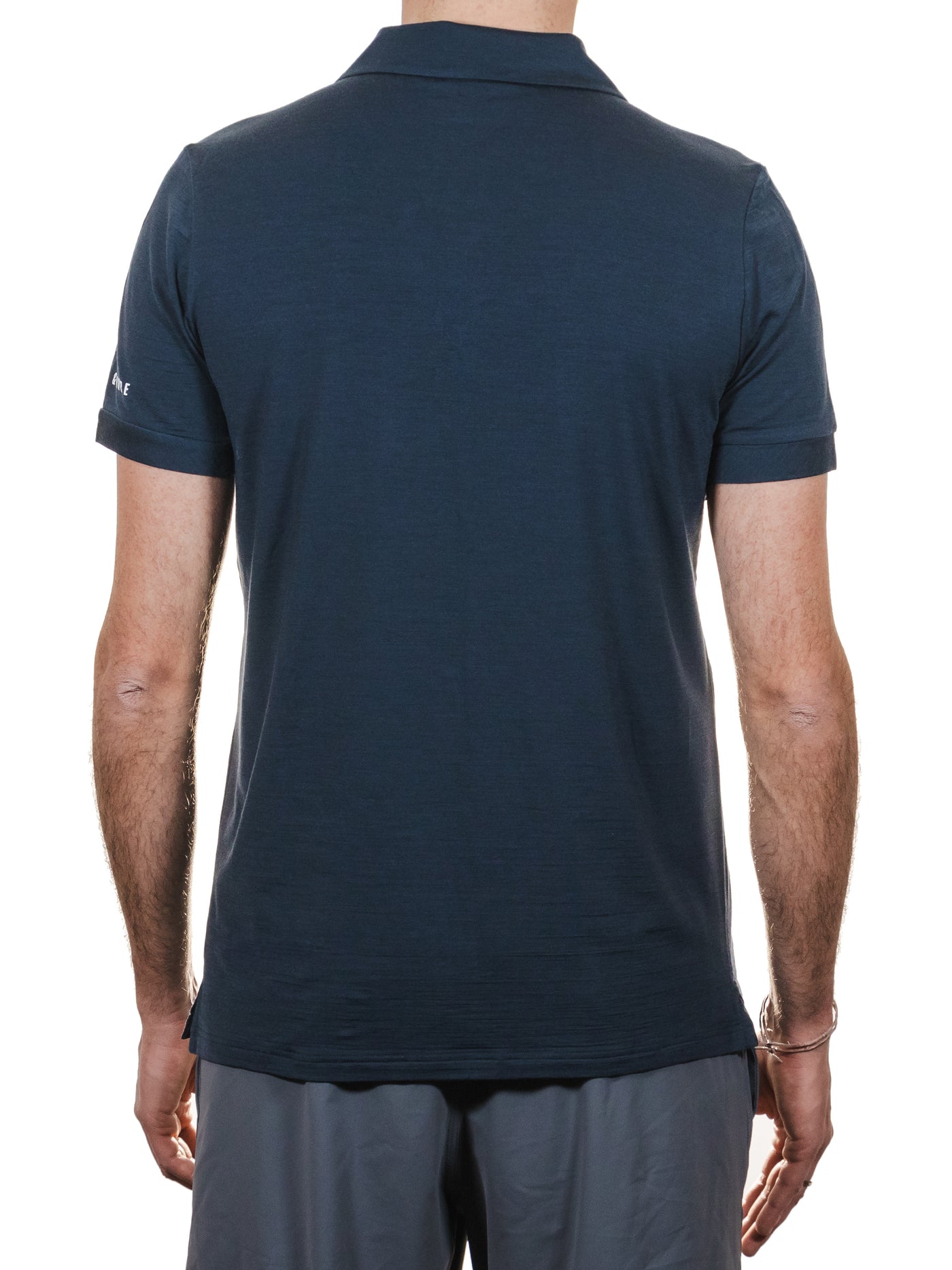 Merino Casual Polo-Shirt mit Tencel - Herren - Dunkelblau