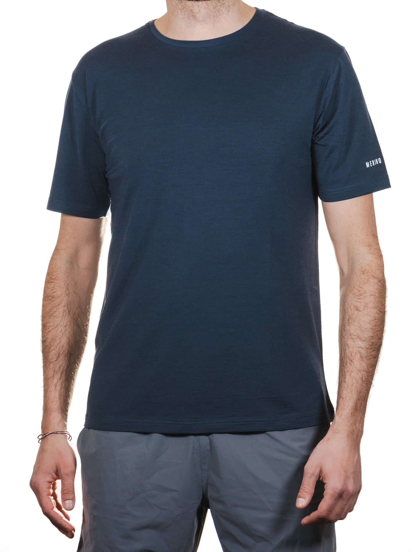 Merino Casual T-Shirt mit Tencel - Herren - Dunkelblau