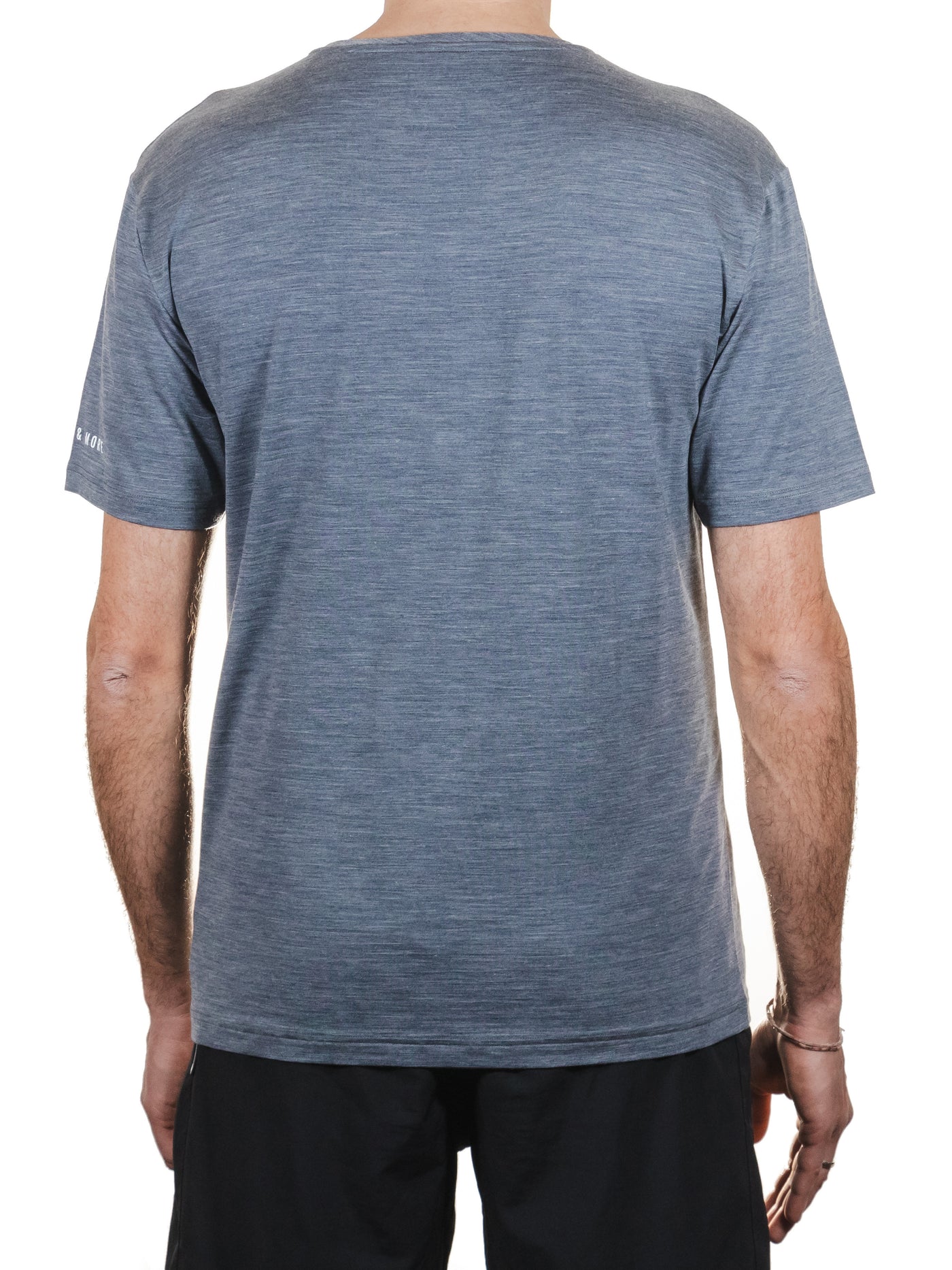 Merino Casual T-Shirt mit Tencel - Herren - Grau-meliert