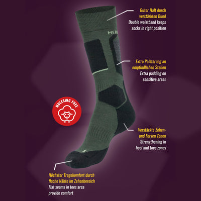 Merino Wandersocken für Damen & Herren (Unisex)
