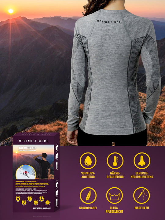 Merino Funktions-Shirt Kurzarm Damen